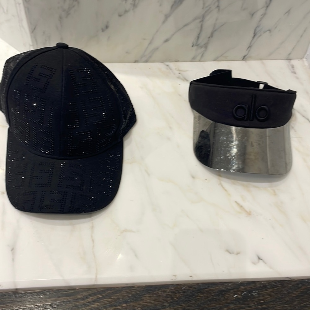 baseball hat and Alo visor !